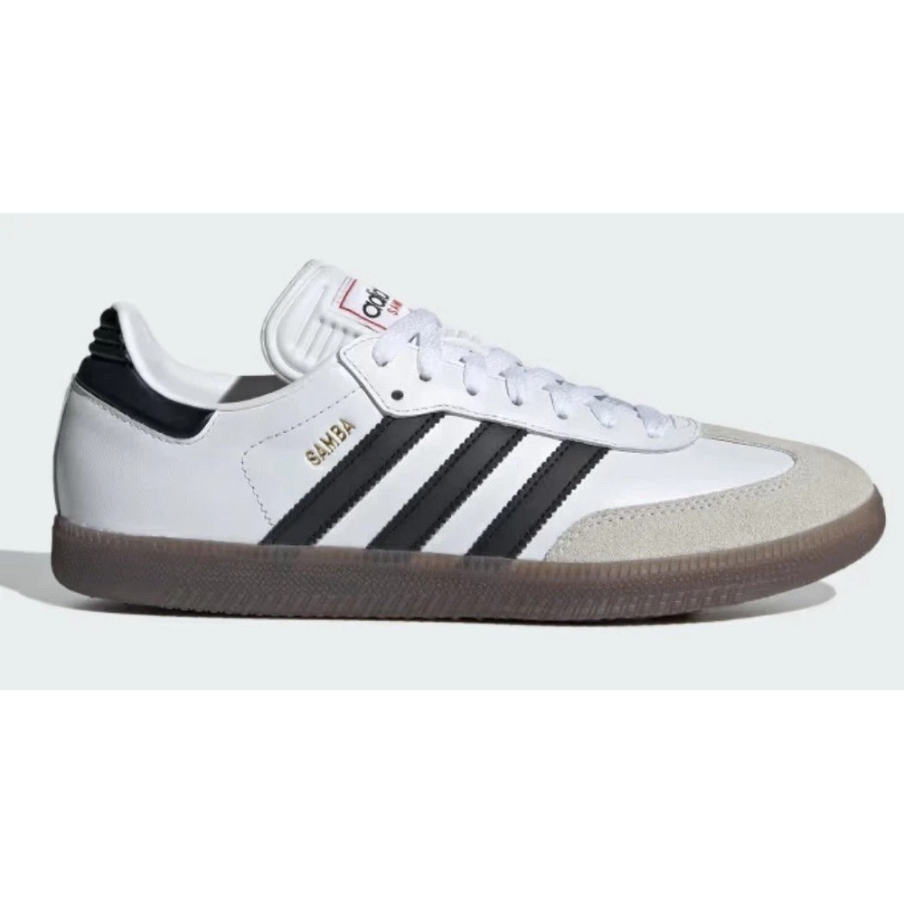 Men's Size 12- adidas Samba Indoor Soccer Shoes White Black IH6001 NEW
